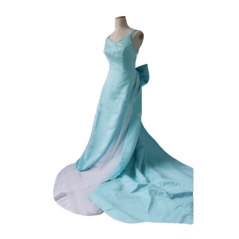 

Athemis Sailor Kaiou Michiru Sailor Neptune Anime Cosplay Costume Blue Wedding Dress For Game Party Custom Made