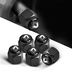 5PCS Car Wheel Tire Valve Cap Tyre Stem Cover Auto Accessory For Renault RS Koleos Captur Kadjar Megane Scenic Arkana Zoe Twingo