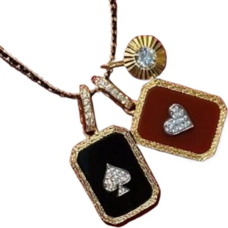 colar-de-poquer-preto-vermelho-esmalte-pessego-borda-diamante-forrado-colar-corrente-joias-da-moda