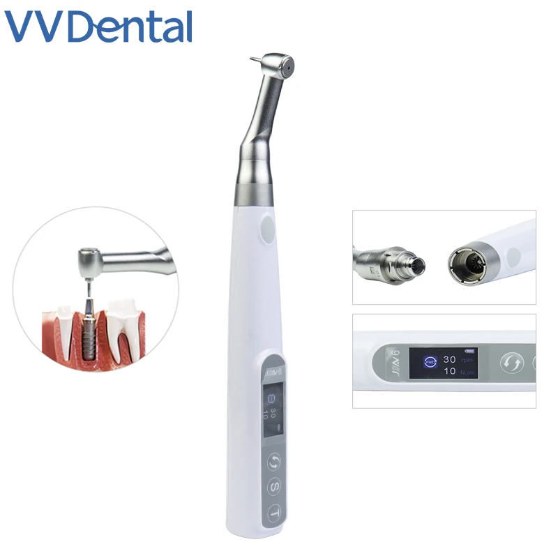 VVDental 치과 전기 무선 토크 렌치, 범용 전기 임플란트 토크 렌치, 치과 보철 키트, 50N · cm 토크