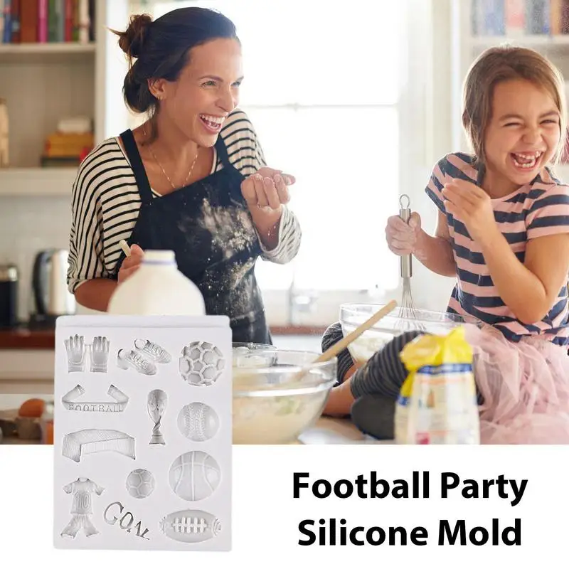 Soccer Ball Silicone Molds Football Birthday Party Silicone Molds for Baking Mold Easy to Demold Food-Grade High-Temperature