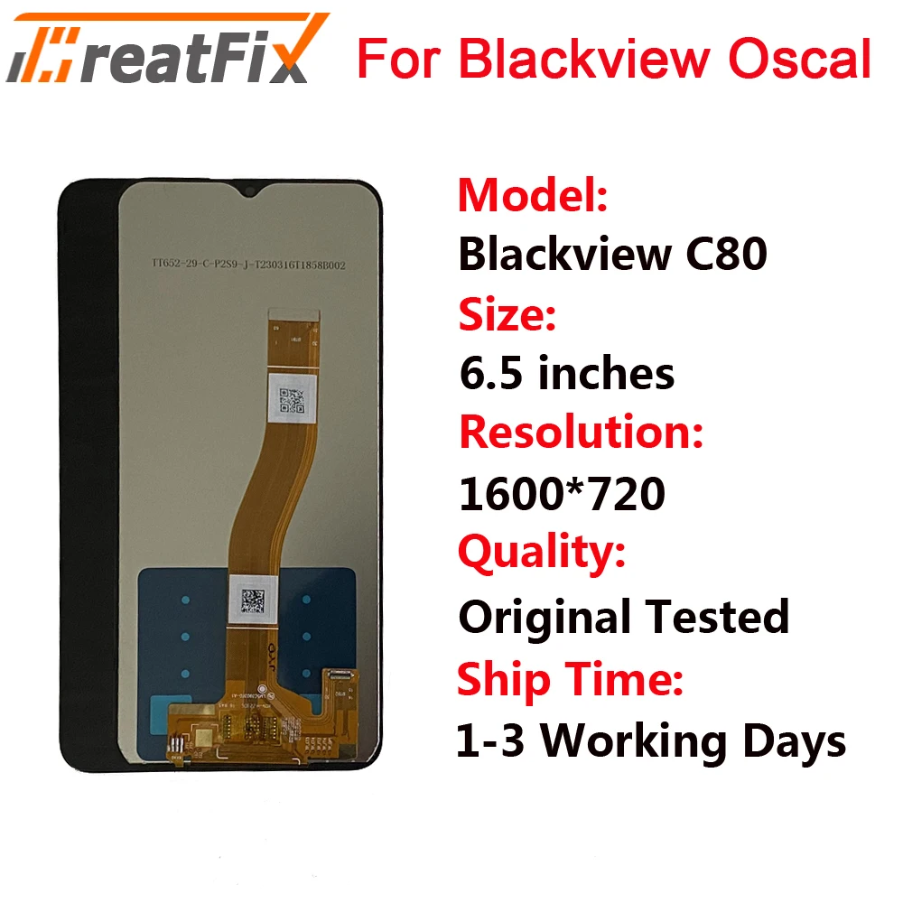 

Оригинальный ЖК-дисплей для Blackview Oscal C80 со стандартным датчиком запасных частей для осциллографа C80, ЖК-дисплей