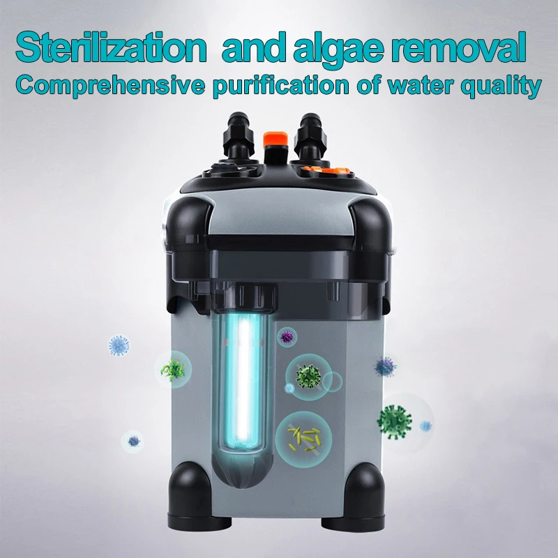 External Filter Bucket for Fish Tank 3 in 1 Water Purification Silent Circulation Pump High Efficiency Aquarium Cleaning Tool