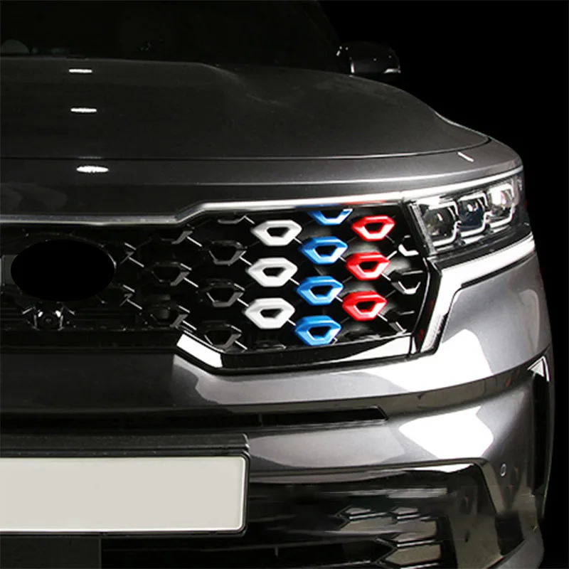 

Three color decorative strip for grille For Kia Sorento MQ4 2021 2022 2023 Adhesive installation of car grille decorative strips