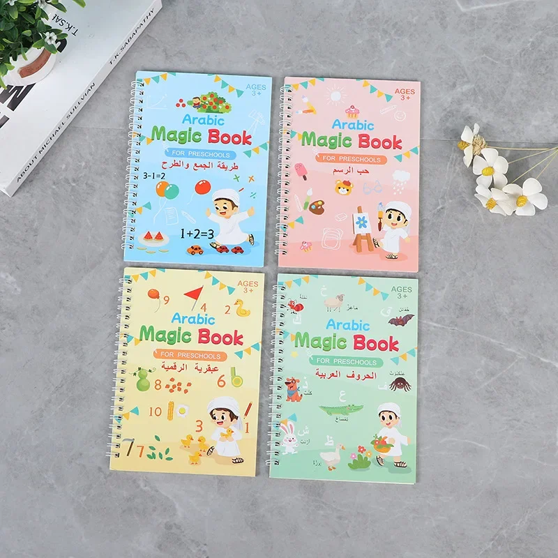 Arabic Montessori Practice Copybook Magic Book Kids Free Wiping Children Educational Toys Repetitions Didactic Books Copy Toy