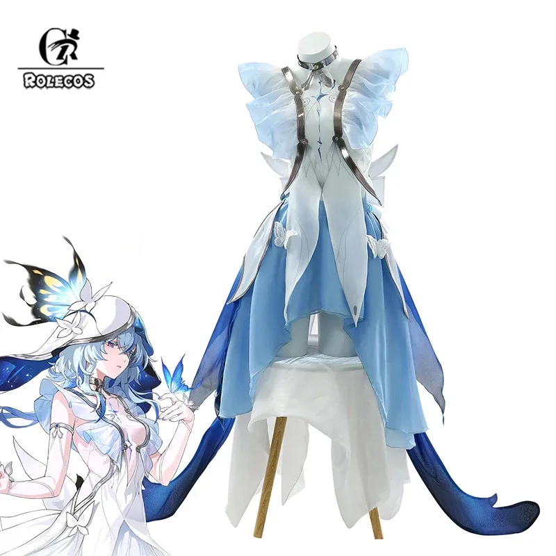 

ROLECOS Game Wuthering Waves The Shorekeeper Cosplay Costume The Guardian of The Black Shores Dress Women Halloween Party Outfit