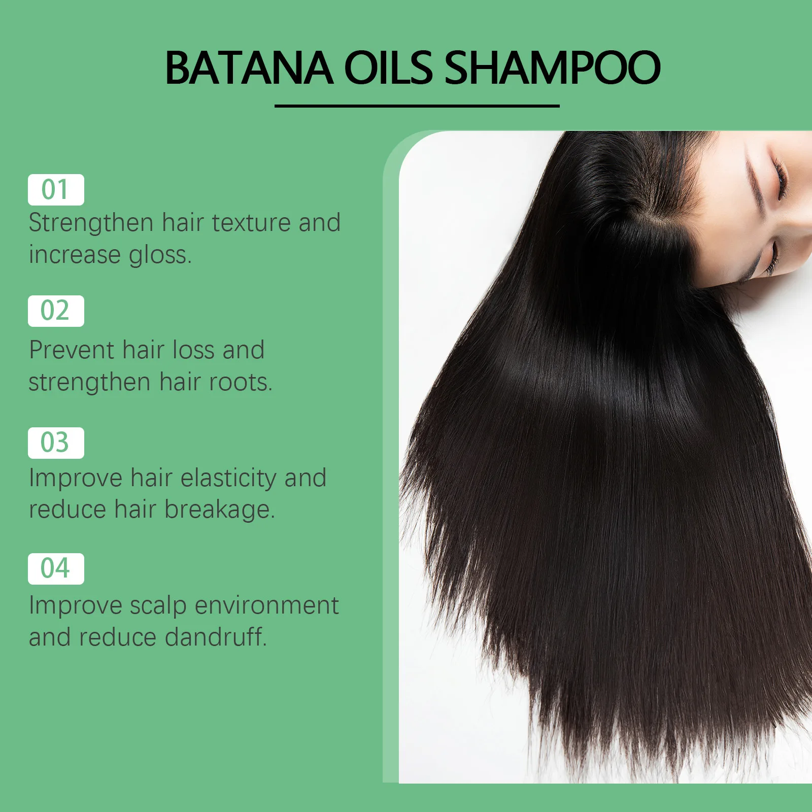 Batana Oil Shampoo Soothing Scalp Repairing Rosemary Batana Nourishing Regenerating Deep Moisturizing Hair Growth Care Product