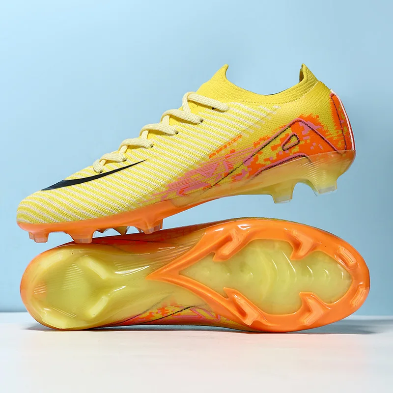 

Lightweight Outdoor Sport Training Football Shoes for Youth Comfortable Breathable Boys Ground Flyknit Sneaker for Kids