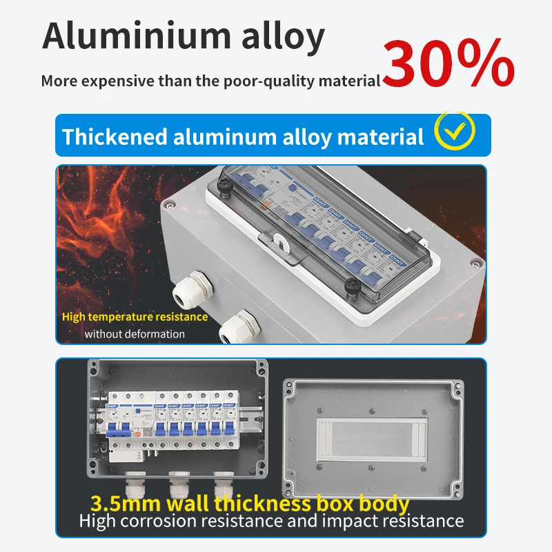 Caja de conexiones de aluminio fundido a prueba de agua IP66 para proyectos electrónicos, cubierta de ventana protectora impermeable IP67, industria al aire libre