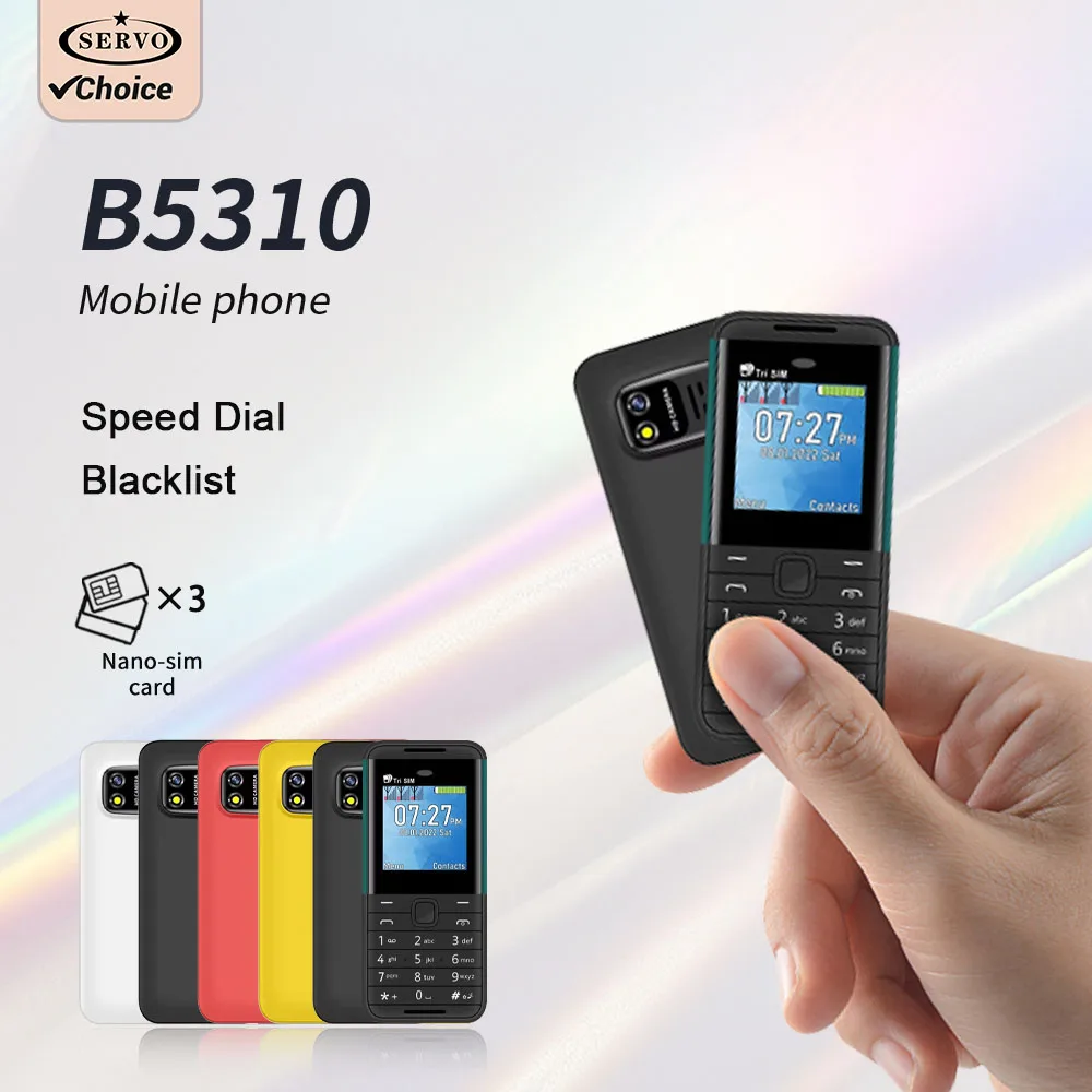 SERVO BM5310 3 SIM Card 3 Standby Mini Mobile Phone Auto Call Recorder Bluetooth Dial Speed Dial Magic Voice 1.3'' Small Phone