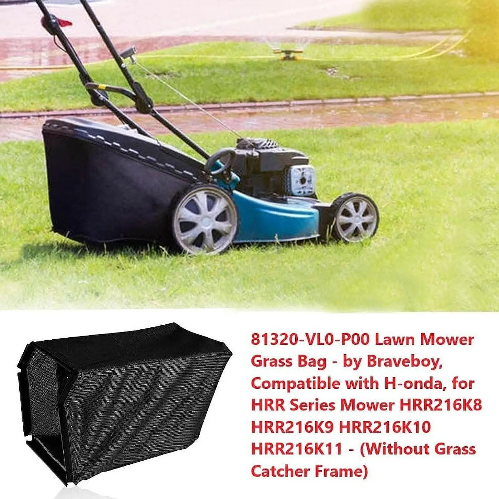 Lawn Mower Grass Catcher Bag 81320-vl0-p00 Garden Farm Accessories Grass Storage Collection for Honda HRJ216 HRJ196 HRU216