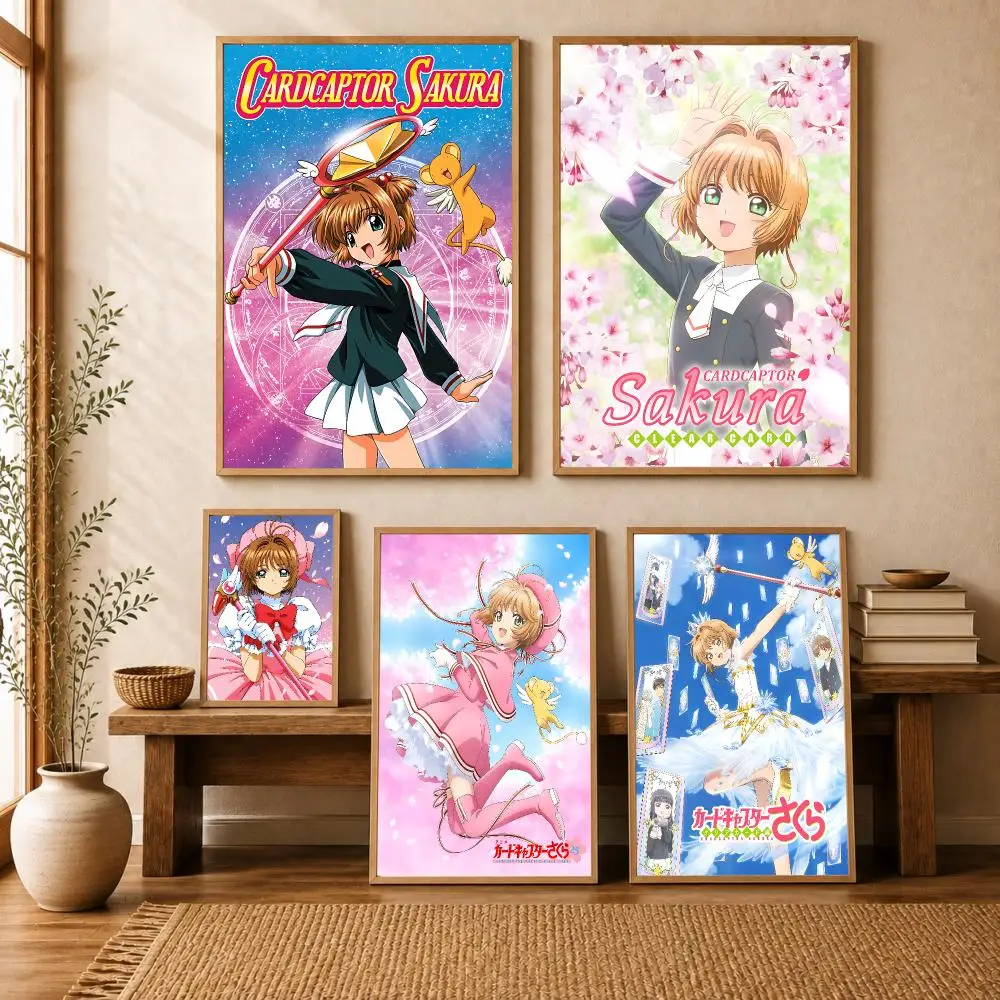 C-Cardcaptor Sakura Anime Poster Modern Home Living Bedroom Bar Hallway Waterproof Wall Art Aesthetic Decor