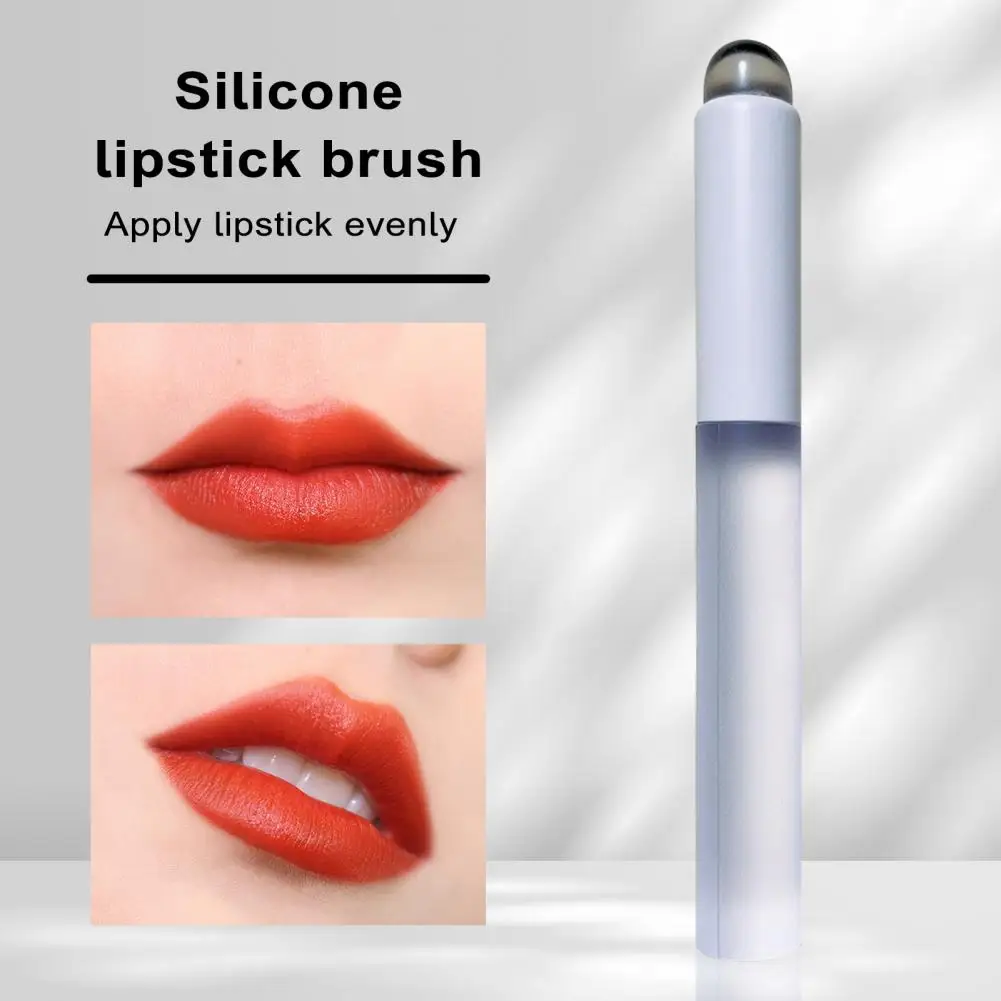 Siliconen Lipborstel Schuine Concealer Make-Up Borstel Tool Draagbare Ronde Kop Als Vingertoppen Q Zachte Lippenstift Borstel Concealer Borstel