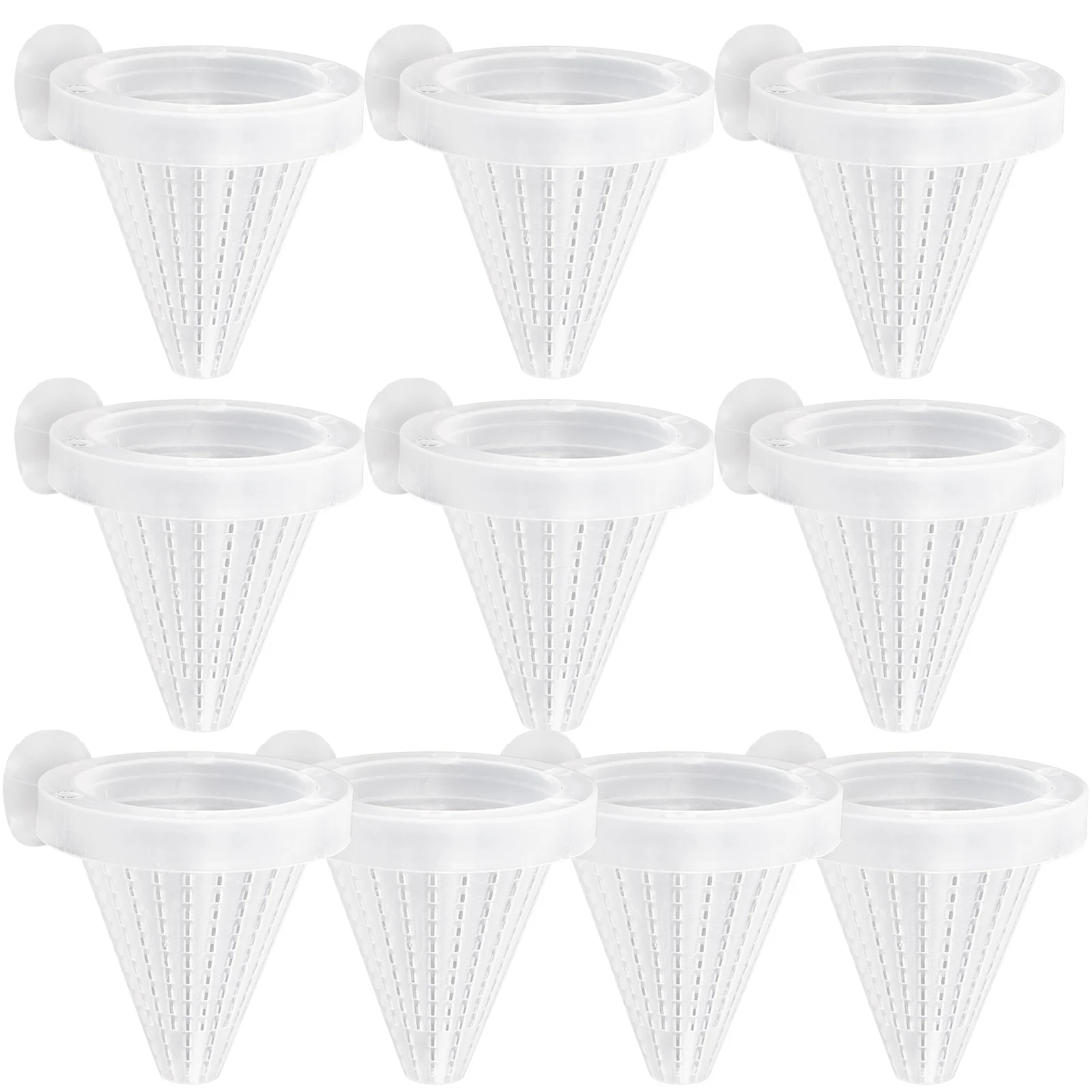 10 Pcs Aquarium Feeding Cup Fish Feeder Cone Worm Automatic Tank Live Food Funnel