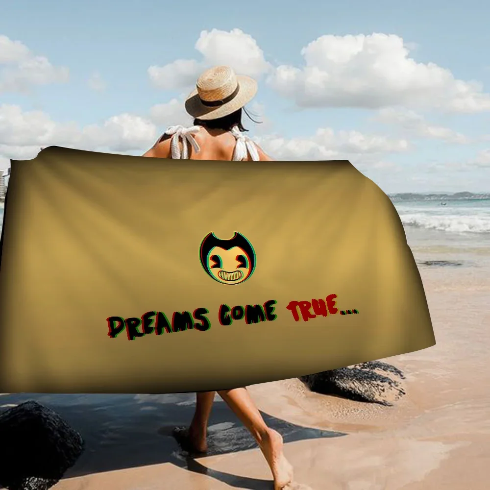 B-Bendy y las máquinas de tinta juego toalla de playa toallas de baño para niña microfibra de secado rápido personalizado sin arena playa Yoga Spa gimnasio piscina