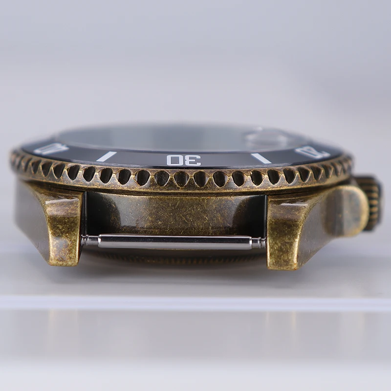 40 mm für Seiko NH35 NH36 GMT NH34 NH38 4R36 Uhrwerk 28,5 mm Zifferblatt Bronze Retro-Uhr SUB-Gehäuse Keramiklünette Saphirglas – Detail 4