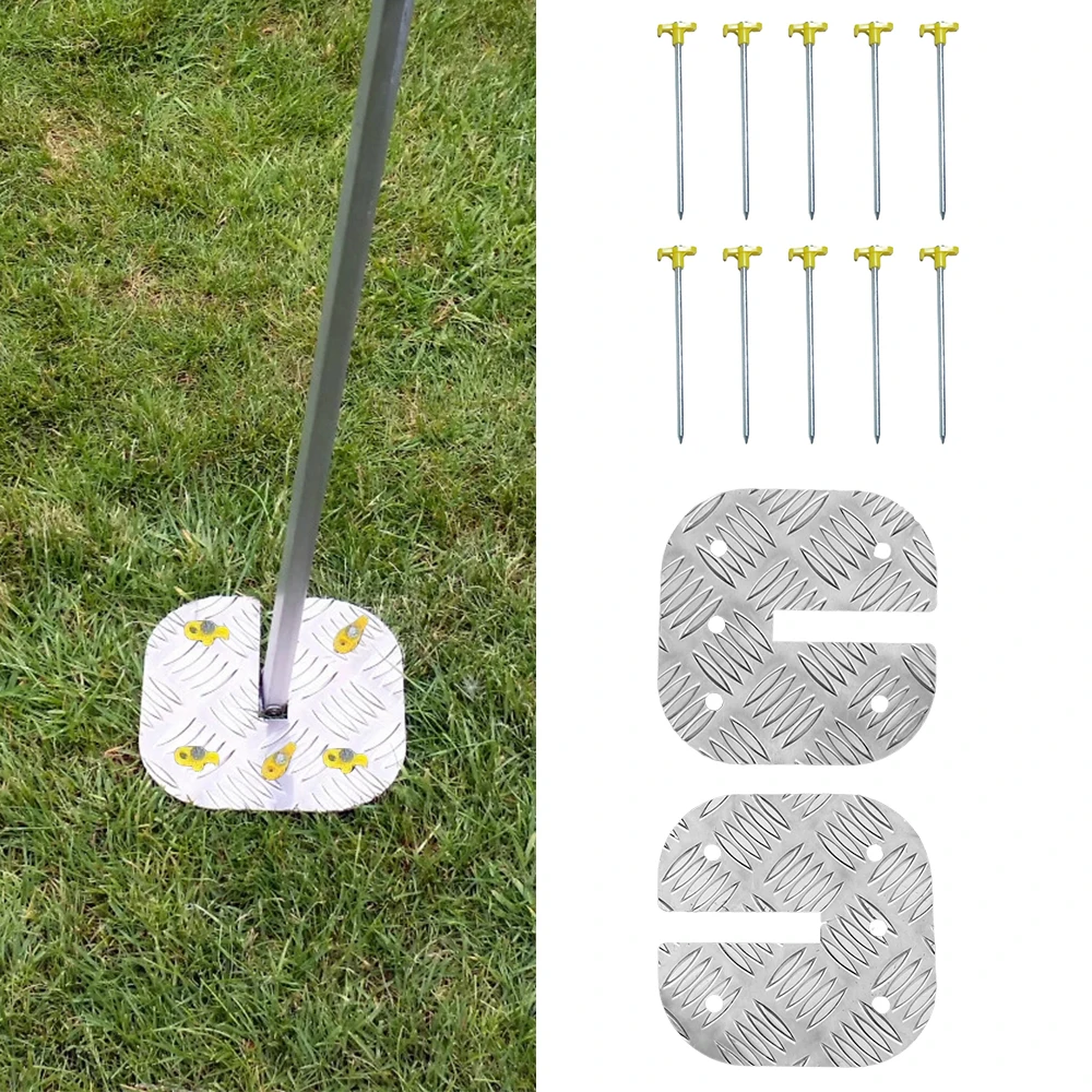 

Camping Awning Fixing Plate Motorhome CamperVan Awning Leg Plates Metal Awning Safety Storm Plate For Fiamma Omnistor