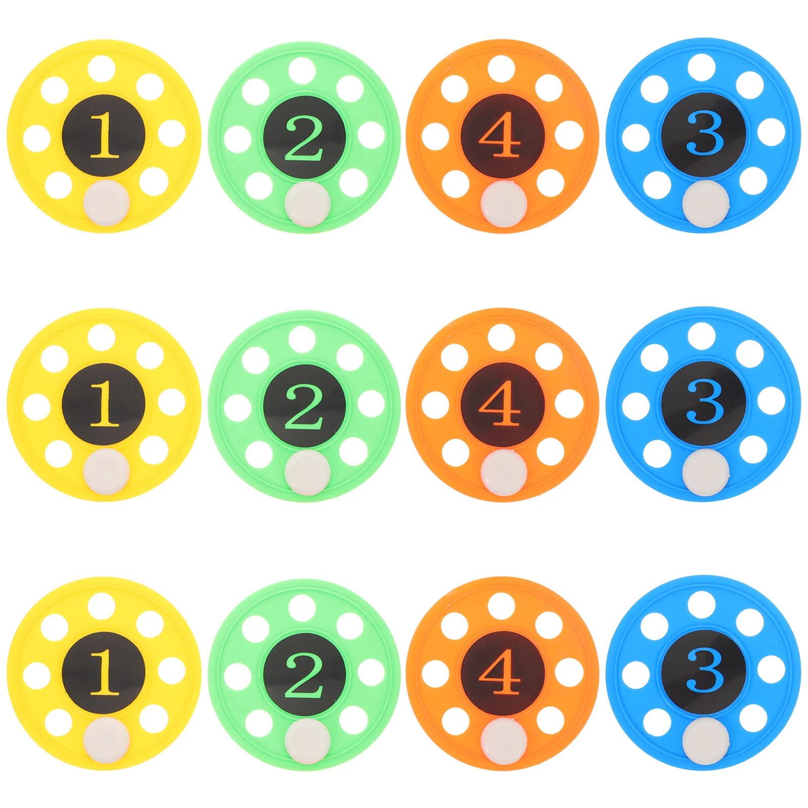 12pcs Diving Training For Kids Swimming Pool Practice Educational Numbered Discs Fly Saucer Shape Durable Water Dive