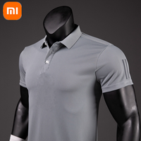 New xioami youpin men's sports stitching polo shirt with reflective logo deodorant quick-drying sweat-wicking breathable T-shirt