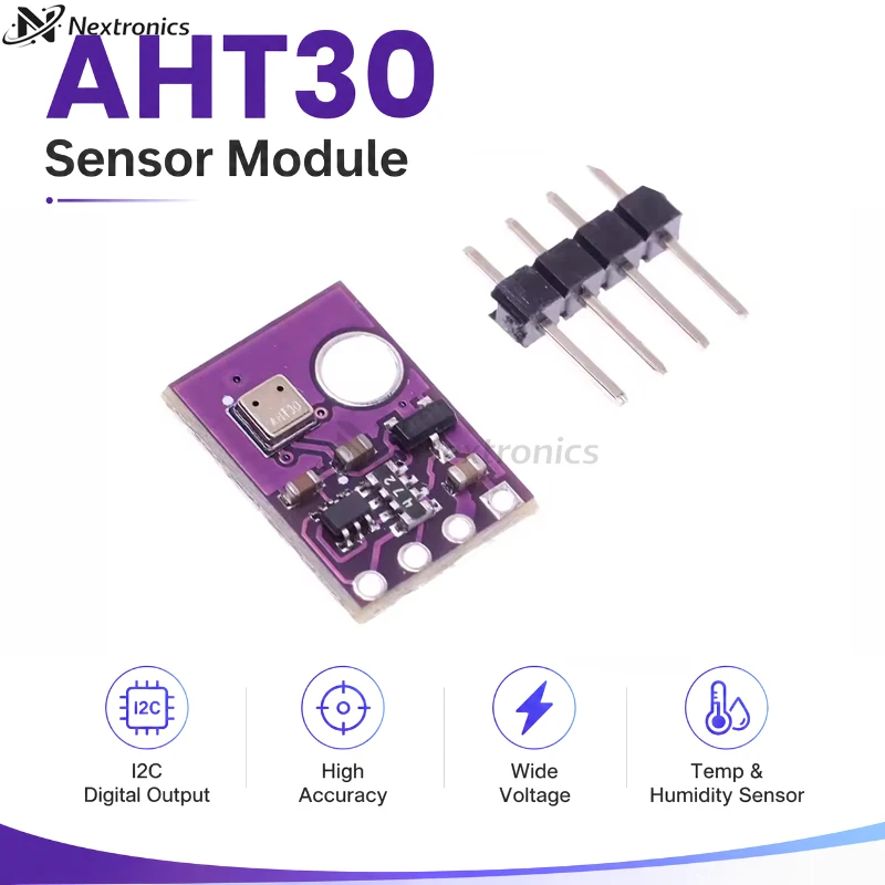 1/3/5/10PCS AHT30 Temperature Humidity Sensor Module I2C Digital Output High Precision Wide Voltage for Arduino ESP32