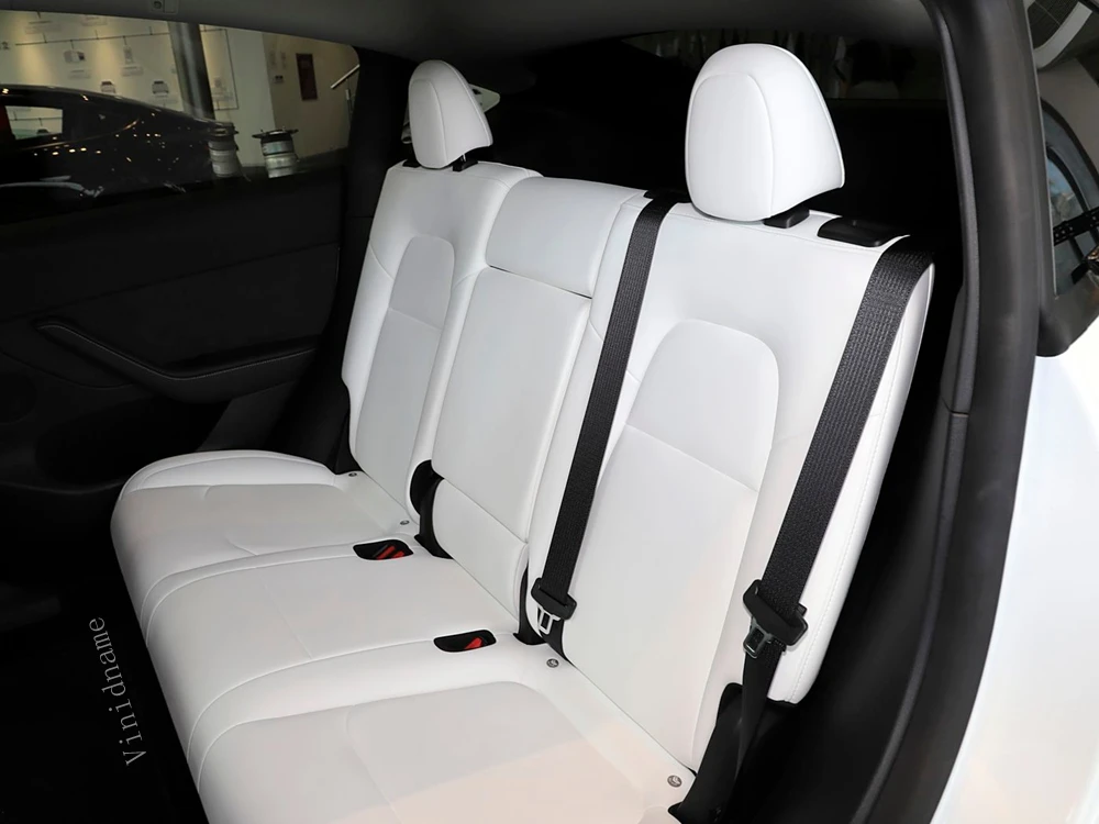 Picture 4: For Tesla Model Y 2020 2021 2022 2023 2024 2025 PU Leather Custom Car Seat Covers Full Set Interior Protector Accessories