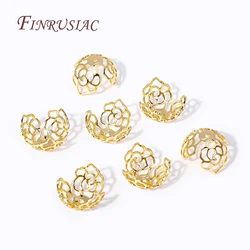 High Quality Jewelry Beads Cap DIY Handmade Jewelry Accessories 18K Gold Plated 12/16MM Large Beads Caps Filigree Bead Cap