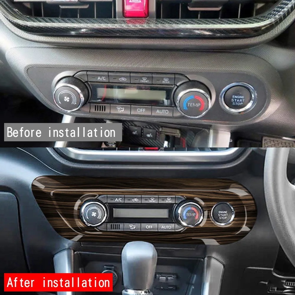 Air Conditioning Button Panel Frame Anti-Scratch and Wear-Resistant for Toyota Reiz Raize Carbon Fiber Pattern jasmine