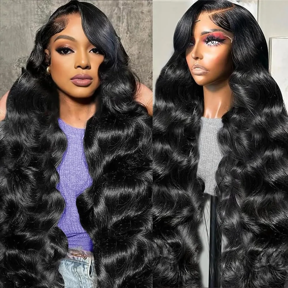 

30 40 Inch 13x6 Body Wave HD Transparent Lace Front Wigs Human Hair Brazilian 200% Density 13x4 Lace Frontal Human Hair Wig