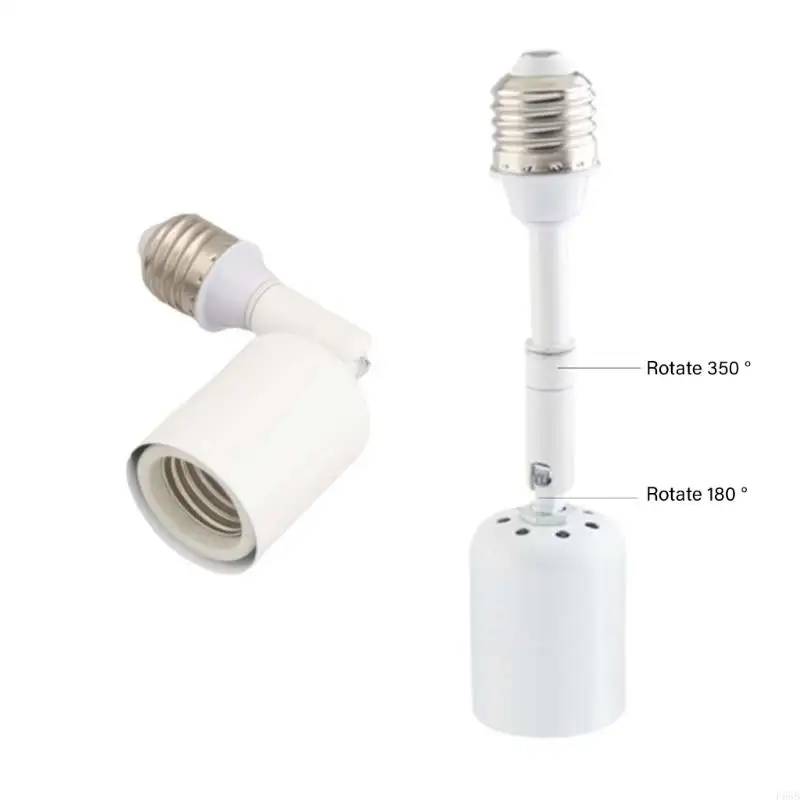 Multiple Length E27 Ceramics Bulb Holder, 180° Swivels and 350° Rotation for Various Lighting Needs