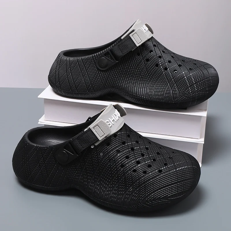 Men's Summer-Ready Chunky Sole Driving Beach Shoes 3D Texture Non-Slip Durable Comfortable Breathable Slip-On Sneakers