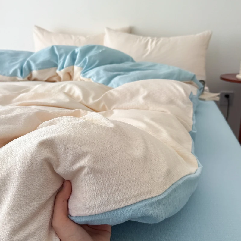 

2026 New Cloud Sensation Cotton and Wood Solid Color Single Quilt Cover Spring and Summer Skin Friendly Breathable Duvet Cover