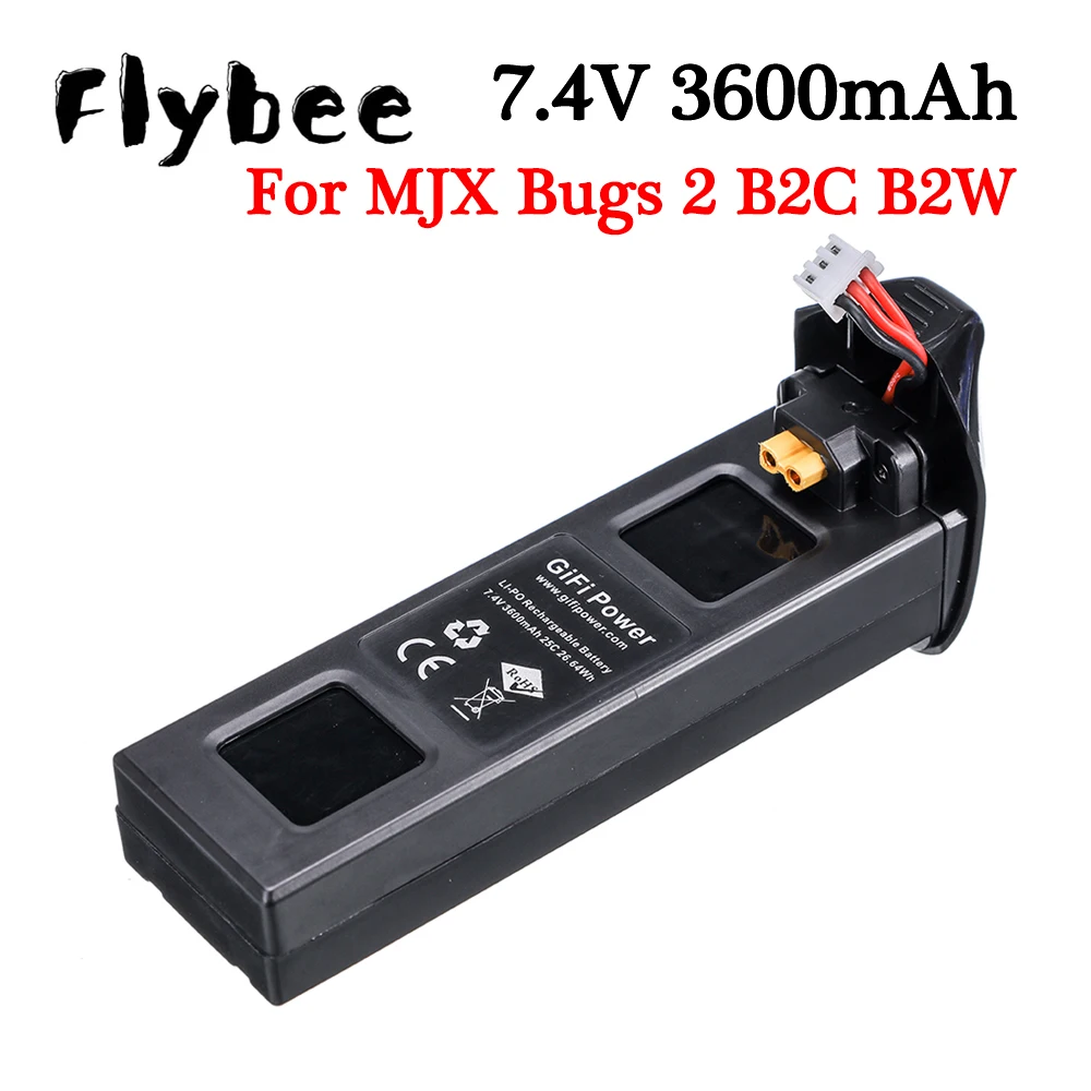 

Аккумулятор MJX Bugs 2 B2W B2C, 7,4 В, 3600 мАч, 25C