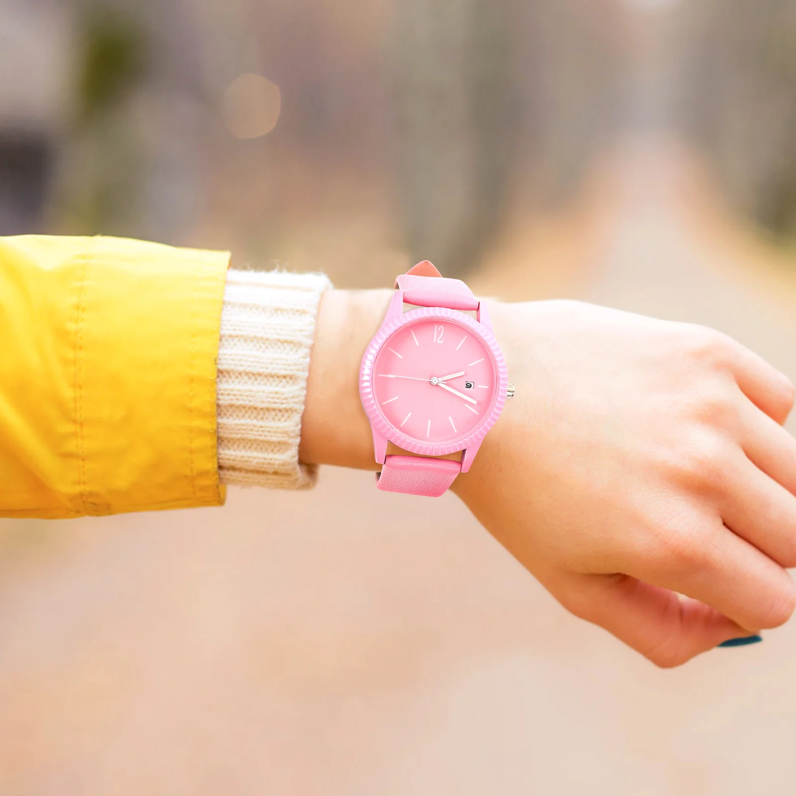 Watch Quartz Woman Ladies Watches for Women Button Adjustable