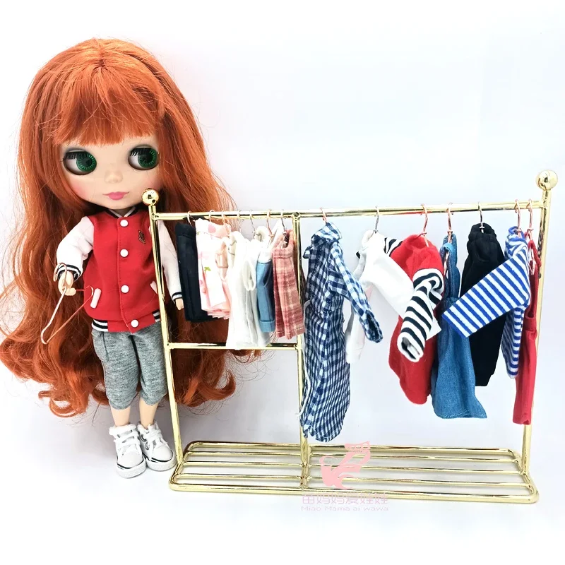 1:3 1:4 1:6 1:8 Búp Bê BJD Kim Loại Giá Treo Quần Áo Móc Treo Quần Áo Búp Bê Barbie Búp Bê Blythe Ob11 Phụ Kiện