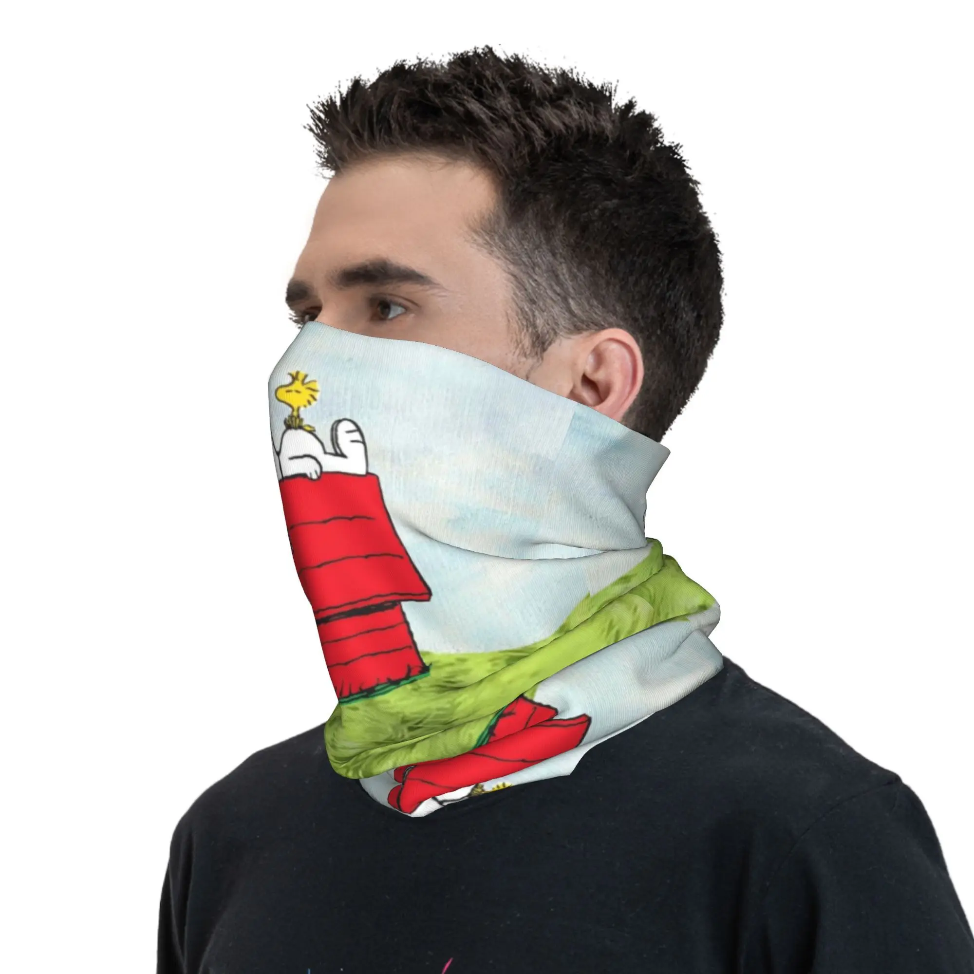 مخصص S-Snoopys باندانا الرقبة الجراب للتزلج الدراجات الرجال النساء التفاف وشاح لطيف الكرتون بالاكلافا دفئا