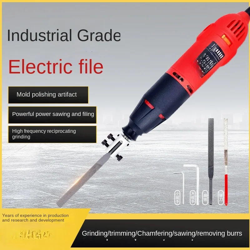 

Electric File Machine Reciprocating Metal Polishing Trimming Deburring Cutting Rubbing Iron Steel File Woodworking Small Electri