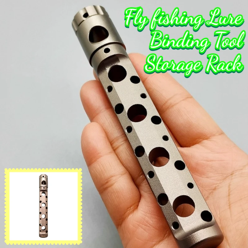 

Портативные стойки для инструментов для вязания мушек из авиационного алюминиевого сплава, подставка для хранения инструментов для вязания мушек, аксессуары для рыболовных снастей