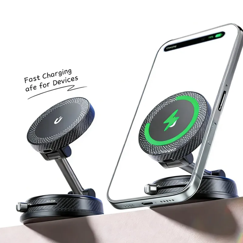 

360° Adjustable Car Vacuum Suction Cup Bracket Magnetic Phone Holder For Magsafe iPhone 17~12 Pro Max For Auto/Gym/Mirror Stand