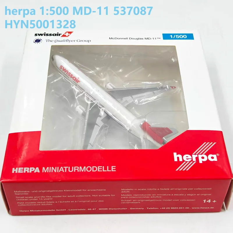 herpa Diecast Alloy 1:500 Scale MD-11 537087 Airplane Model
