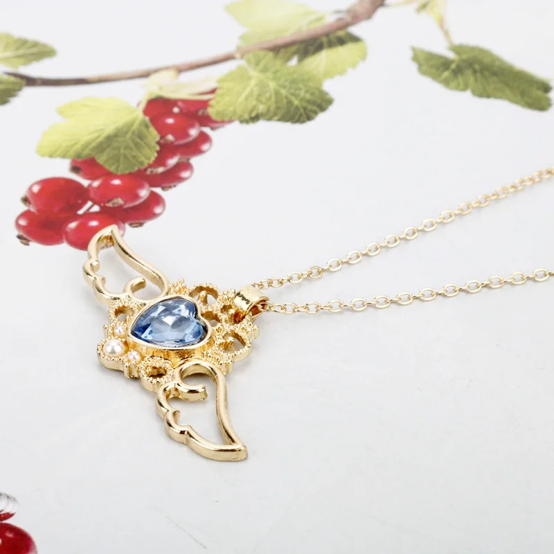 Anime Card Captor Sakura Necklace Star Flowers Cardcaptor KINOMOTO Sealing Wand Cosplay Pendant Woman Girl Jewelry