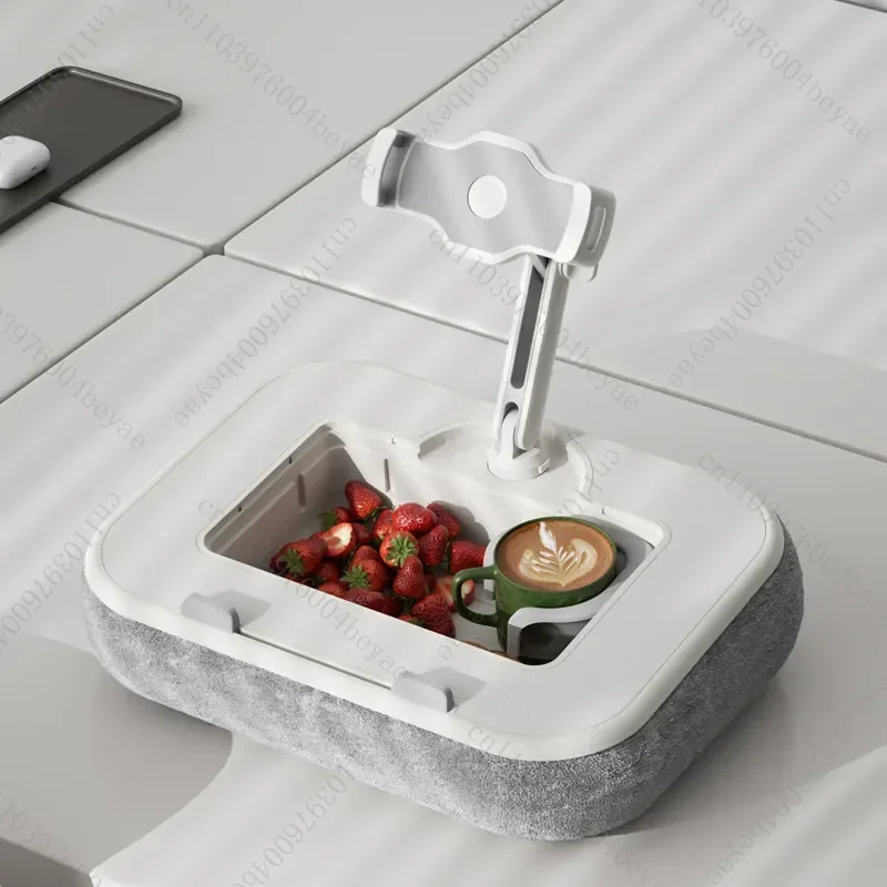 Notebook Multifunctional Bracket Car Pillow with Cup Holder Snack Slot Mobile Phone Tablet Universal Bracket Plush Chasing