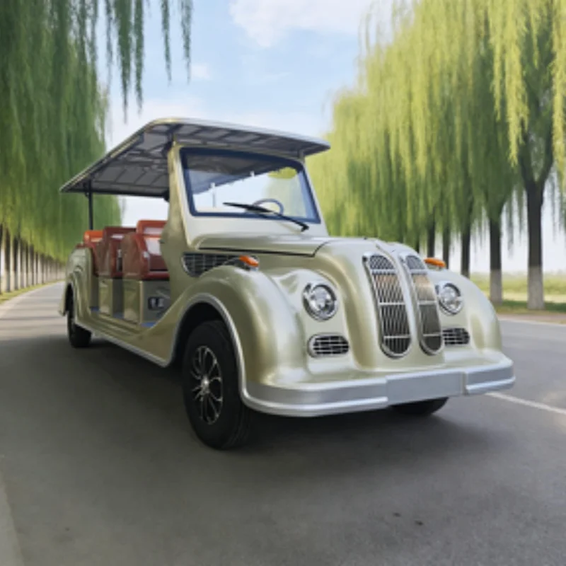 25 8 11 14 Seater Electric Classic Vintage Car Antique Golf Cart Classic Vintage Golf Carts With Powerful Motor 5000W 7500W