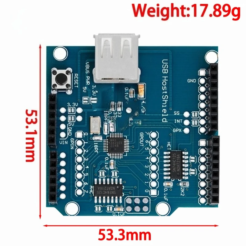 USB Host Shield 2.0 for Arduino for UNO MEGA ADK Compatible for Android ADK DIY MAX3421 Electronic Module Board