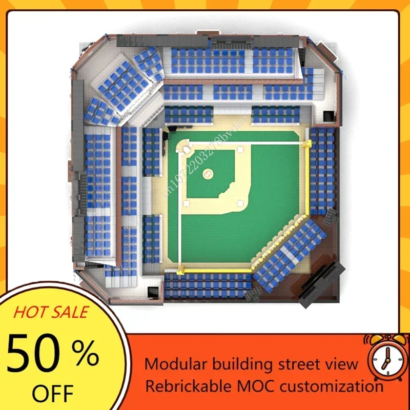 Authorized 7313Pcs Custom MOC-76626 Modular Baseball Stadium -Brick Figure Scale Small Particle Building Blocks (By Gabizon)