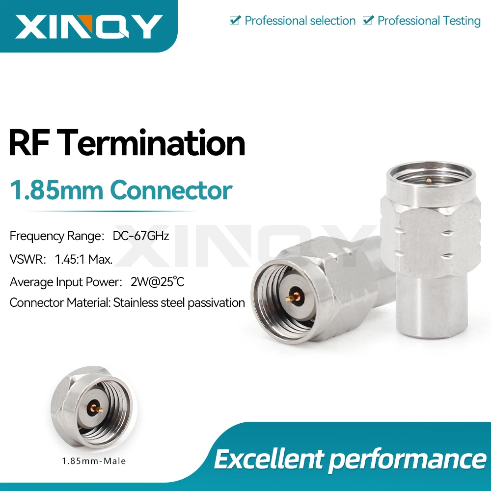 XINQY 1.85mm Load Termination 50 Ohm 1.45 VSWR High-Frequency DC-67GHz 2W Stainless Steel Passivated