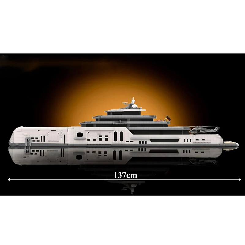 قوالب بناء Moc وحدات Majestic Monarch | يخت نموذج التكنولوجيا كتل عيد الميلاد DIY لعبة البناء الهدايا العسكرية #6