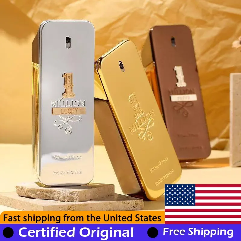 1 Million Lucky Privé Eau de Parfum Spray de Rabanne 100 ML, Perfumes Árabes Originales, Aroma Amaderado y Especiado Duradero con Feromonas, 3.4 Oz