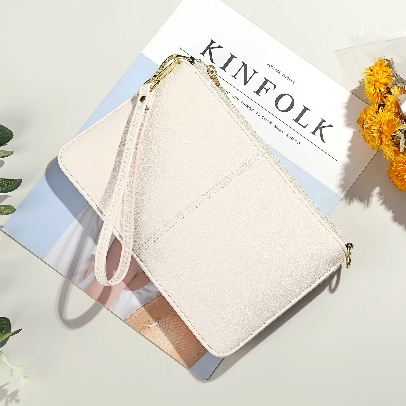 Dompet Anti Maling RFID Tas Genggam Wanita, Tas Selempang Bahu Tunggal, Tas Ponsel PU, Dompet Wanita Tas Kartu Dompet Tas Tangan