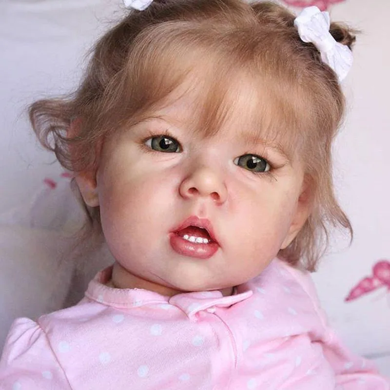 20inch Unfinished Reborn Doll Kit Liam DIY Doll Parts with Blue Eyes and Cloth Body