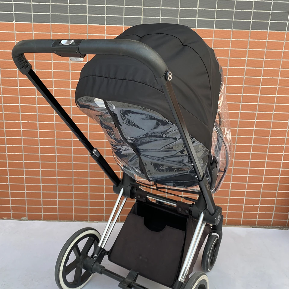 Brogtorl Housse de pluie pour poussettes compatible avec les poussettes Cybex Priam & Mios et Balios, Accessoires pour poussettes Housse de pluie pour grandes fenêtres en EVA transparent